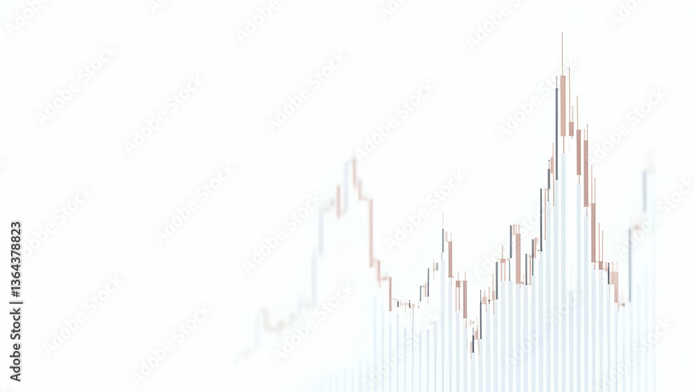 Aufkleber candle stick graph chart for stock market investment: bullish trend points on white background - vec