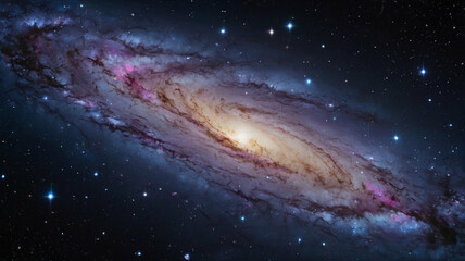 Fototapeta premium Stunning cosmic vista of a spiral galaxy in deep space exploration