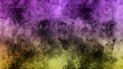Abstract purple, yellow, and black textured background.