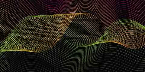 Japanese background with line wave pattern vector. Abstract template with geometric pattern. Mountain layout design in oriental style.