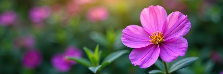 Close-up image of a vibrant purple blossom with delicate petals in a garden setting,  lavender,  floret