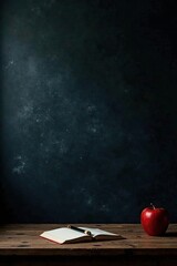 Dark and moody black chalkboard background perfect for school or education concepts, blackboard,  dark