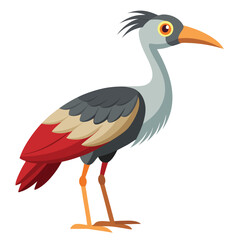 Obraz premium Vibrant Heron Bird with Orange Beak Vector Art