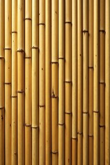 Fototapeta premium Close-up of bamboo wall creating a natural and textured background for design projects, organic, material