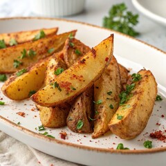 Elma dilim patates - Apple cut fries , fried potatoes with red peppers
