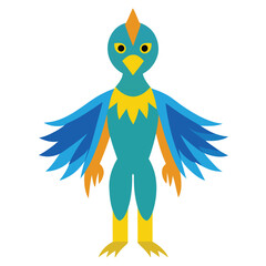 Fototapeta premium Colorful Bird Character Vector Illustration