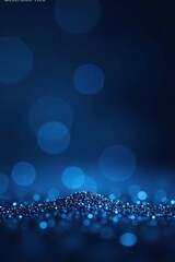 Dark blue bokeh particles glitter awards dust gradient abstract background,  futuristic,  background
