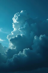 Dark blue sky filled with billowing smoke and ominous clouds,  outdoor,  ominous