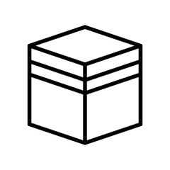 Kaba line icon. Ramadan icon. Ramadan icon isolated on white background. Transparent background, minimalist symbol. Vector images