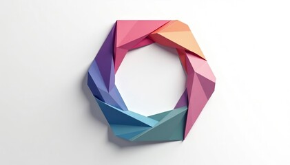 Geometric hexagon design on pure white background,  backdrop,  clean