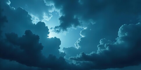 Obraz premium Dramatic abstract background of thunderstorm sky with dark clouds, abstract, nature