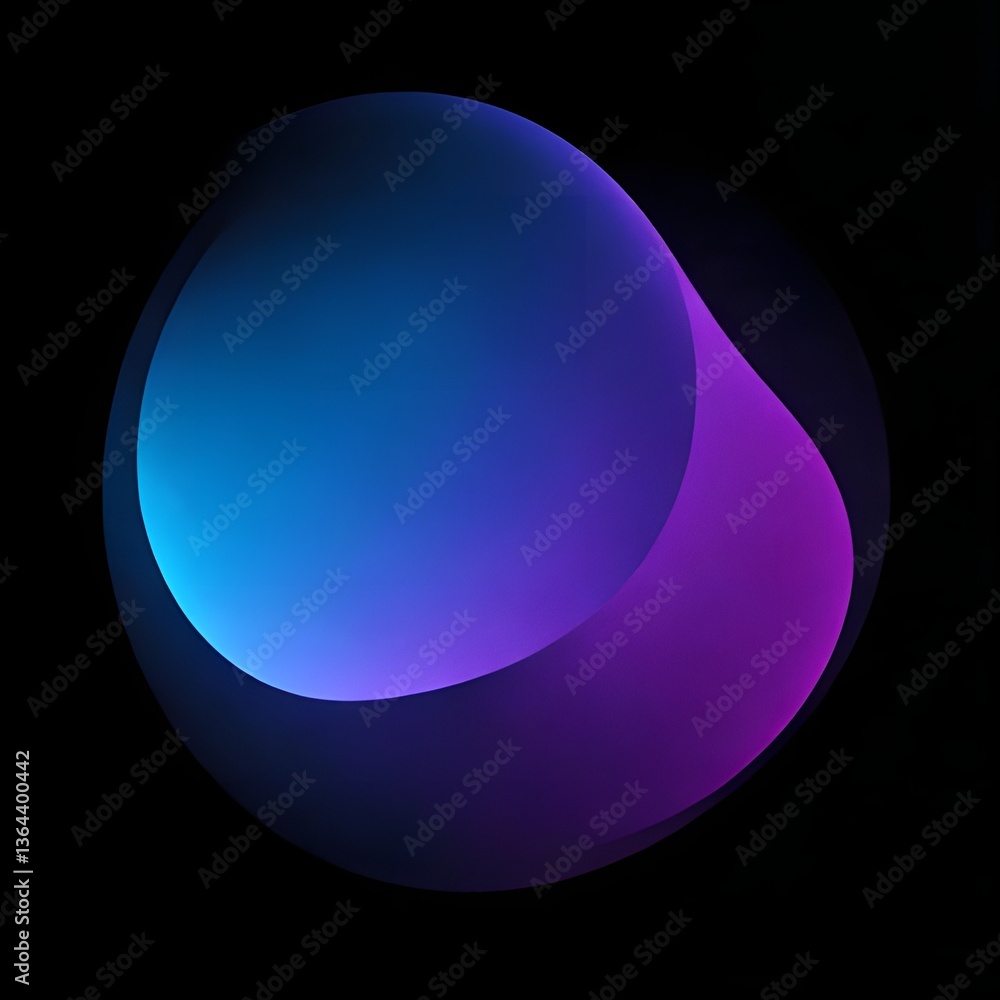 Poster abstract 3d sphere with reflection