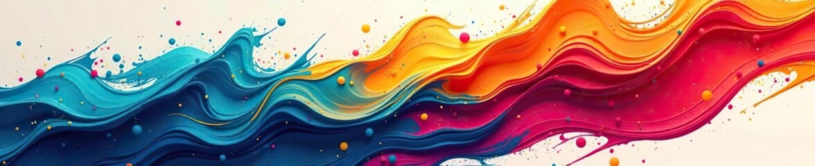Dynamic and colorful brush strokes creating an abstract sporty background,  energetic,  contemporary