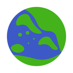 Green earth day illustration
