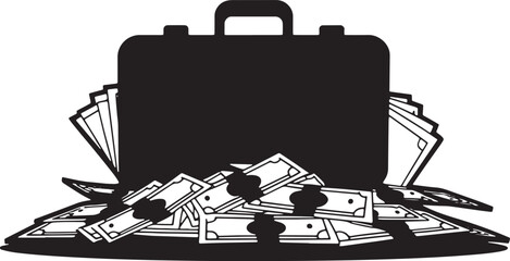 Briefcase icon vector flat style design. Professional briefcase icon, Briefcase symbol. Briefcase silhouette illustration. 