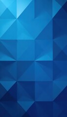 Obraz premium Geometric triangular pattern in shades of blue for abstract background design, wallpaper, texture