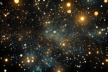 Naklejka premium A cosmic backdrop featuring twinkling lights and a celestial glow.