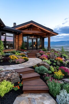 Modern Mountain Home Landscape