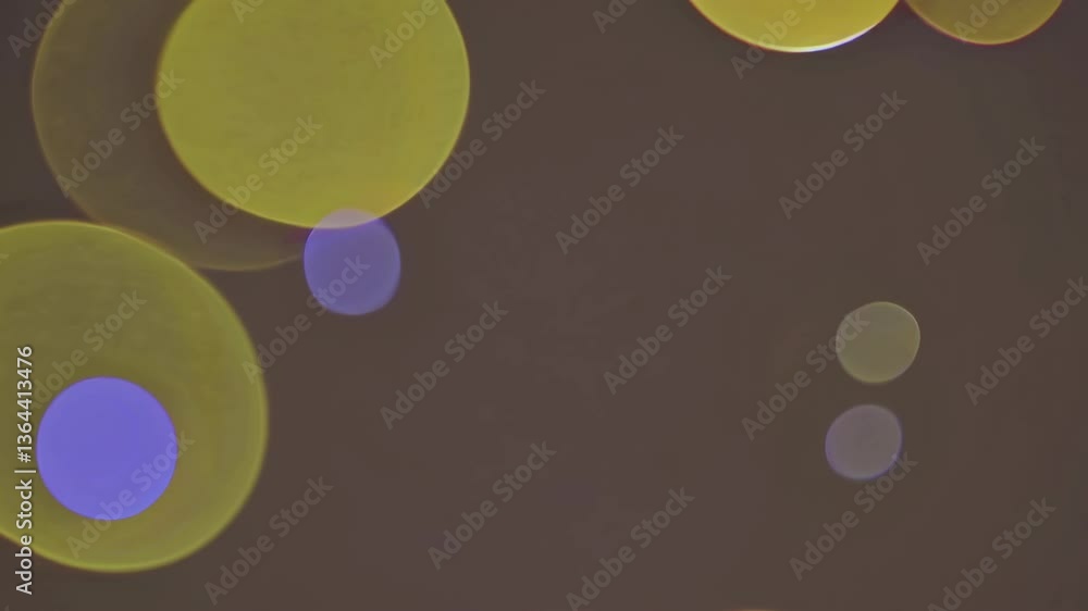 Poster abstract video with soft-focus bokeh effect, featuring overlapping green circles. captured from a to