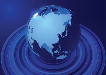 world network, future, space, galaxy, planet, computer, artificial intelligence, connecting people to all corners of the world