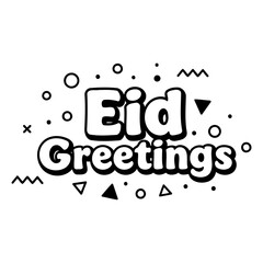 Bold Eid Greetings graphic, ideal for marketing