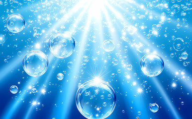 Radiant Underwater Bubbles of Light