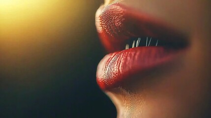 Close-up of woman's lips