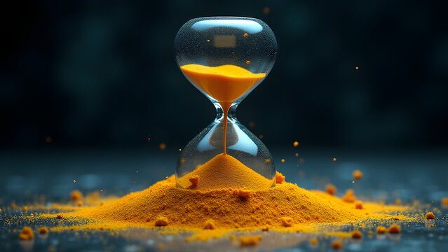 Truth-revealing hourglass with universal solvent sands within a philosopher's vessel frame that dissolves illusions and reveals hidden realities.