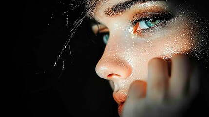 Closeup portrait, woman's face