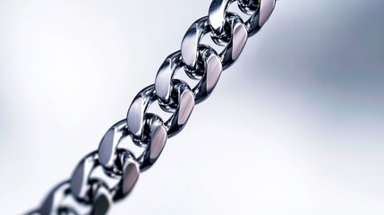 Close-up silver chain