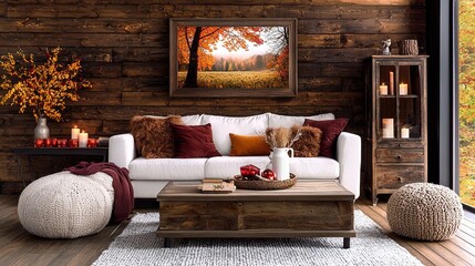Cozy autumn living room