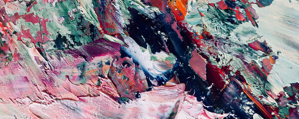 Fototapeta premium Abstract art background . Hand painting artwork on canvas .