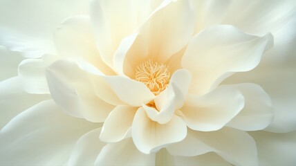 Fototapeta premium Creamy White Flower Close Up Soft Lighting Delicate Petals