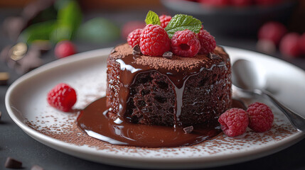 Decadent Chocolate Lava Cake with Molten Center