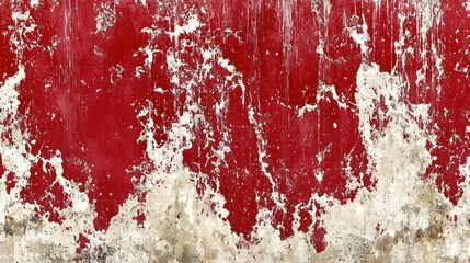 Naklejka premium Worn red wall, peeling, weathered texture