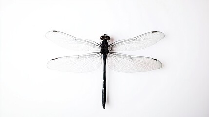 Dragonfly on white background