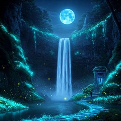 Shimmering Rain: A Dreamlike Sun Shower Moment with Golden Light and Crystal Droplets