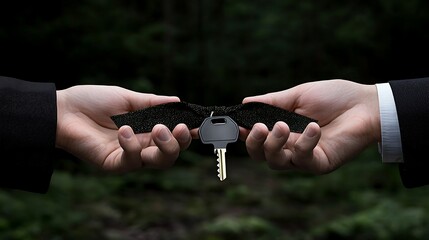 Fototapeta premium Keys Exchange in Woods