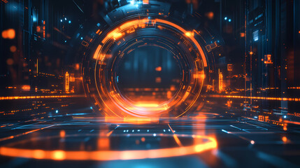 Fototapeta premium Futuristic Technological Portal