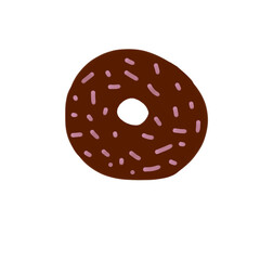 Dark Choco Donut With Sprinkle