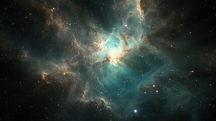 Colorful Nebula in Deep Space
