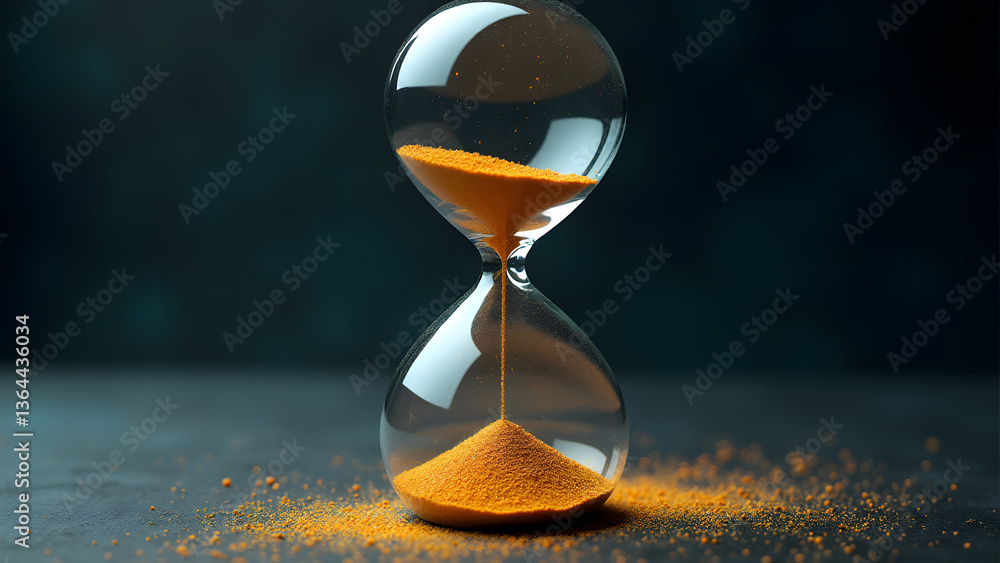 Poster schrödinger's hourglass that exists in quantum superposition until observation collapses its state w