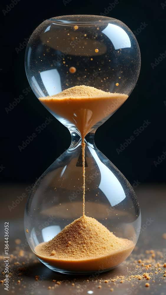 Poster schrödinger's hourglass that exists in quantum superposition until observation collapses its state w