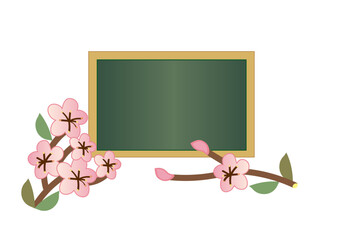 桜と黒板