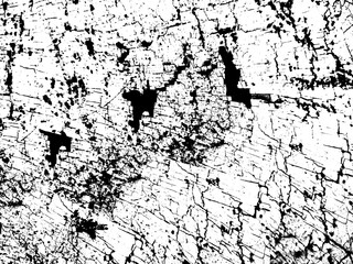 Fototapeta premium Concrete wall texture with cracked surface. Old concrete wall with cracked flaking paint, closeup of cracks and fissures of peeling paint on a transparent background