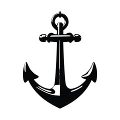 black vector classic ship anchor