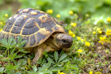 Schildkröte im Grünen