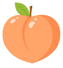 Cute cartoon peach
