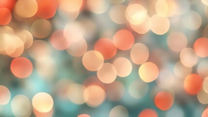 Obraz premium Abstract Bokeh Background with Warm Orange and Teal Lights