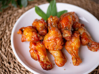 Classic New Orleans BBQ Roasted chicken buffalo wings.